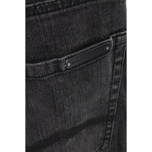 Armani Exchange Jeans Mens Black Denim Medium Washed Skinny Style Cotton Sz 31" - Picture 8 of 10